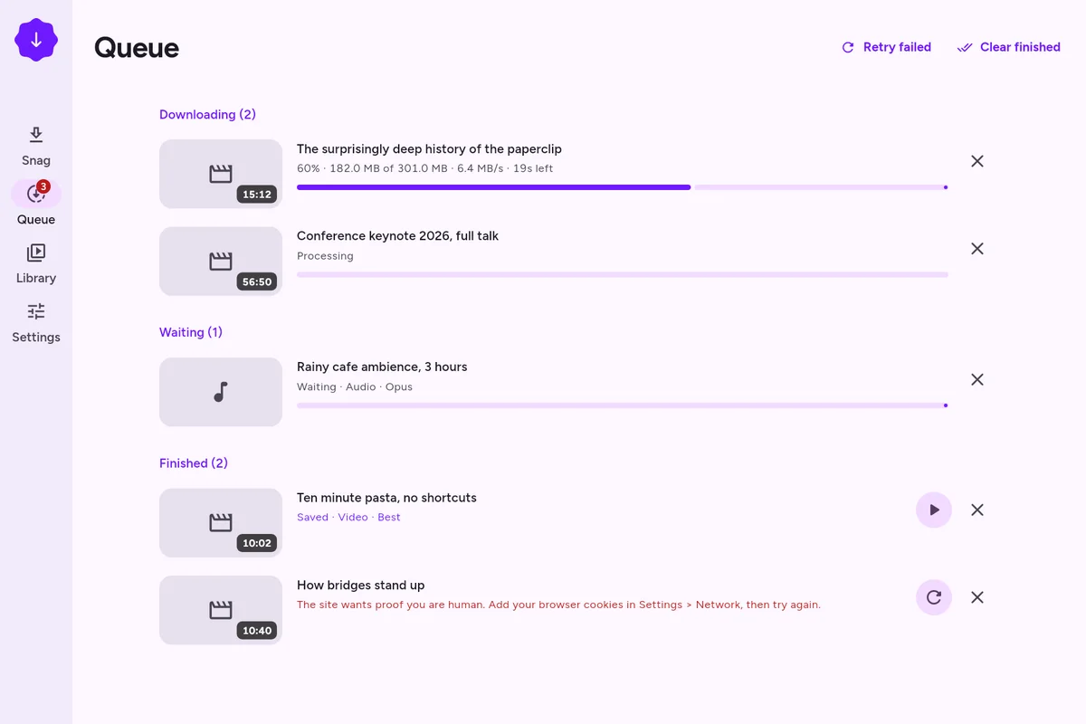 Snag download queue on desktop, light theme